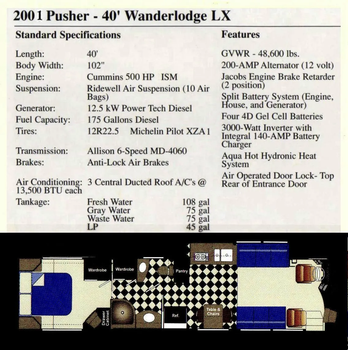 2001 Wanderlodge LXI 40 listing  1 